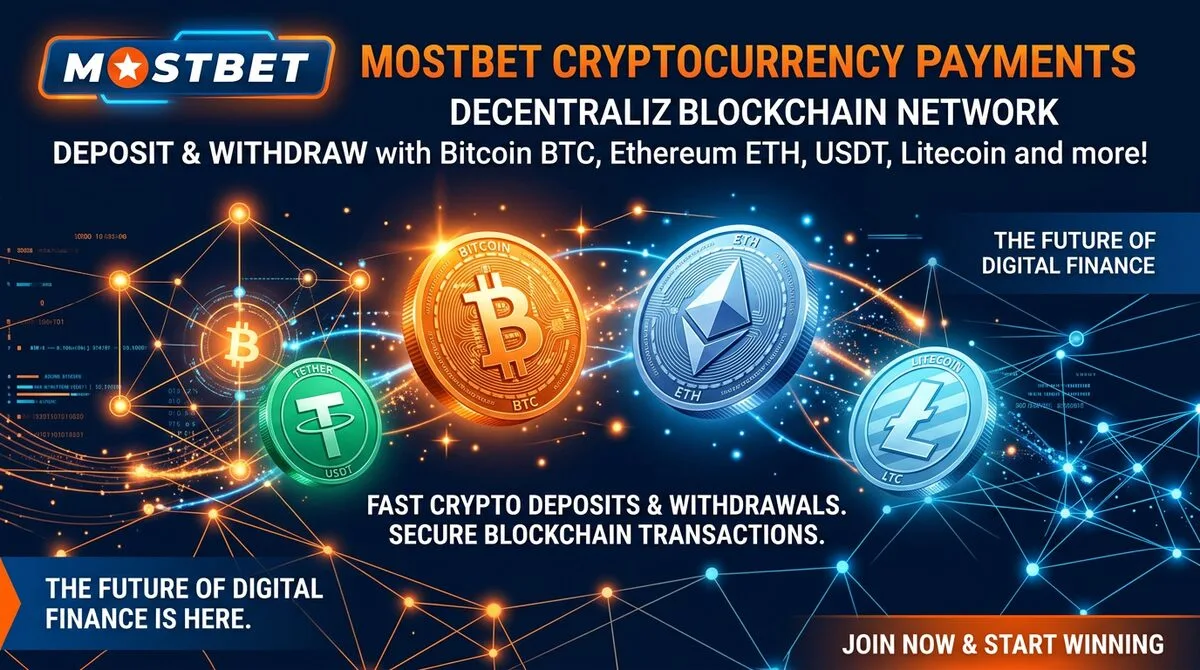 Криптовалюта Mostbet — Bitcoin Ethereum USDT